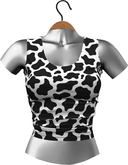 RIOT / Poppy Tank - Pattern - Cow Black
