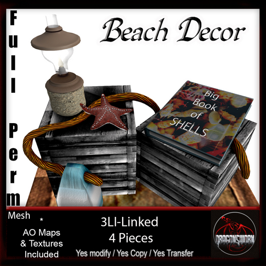 Full Perm Beach Lamp and Decor