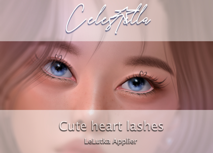 Second Life Marketplace - Celestella ~ Cute heart lashes ~ LeL EvoX GIFT