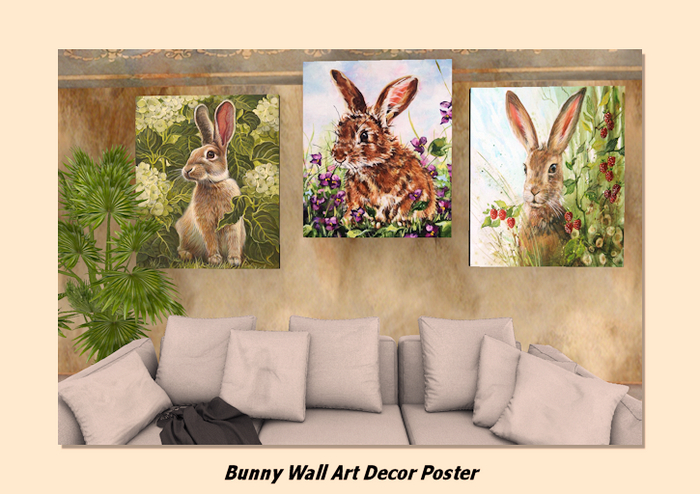 Bunny Wall Art Decor -Full Perm Easter Textures