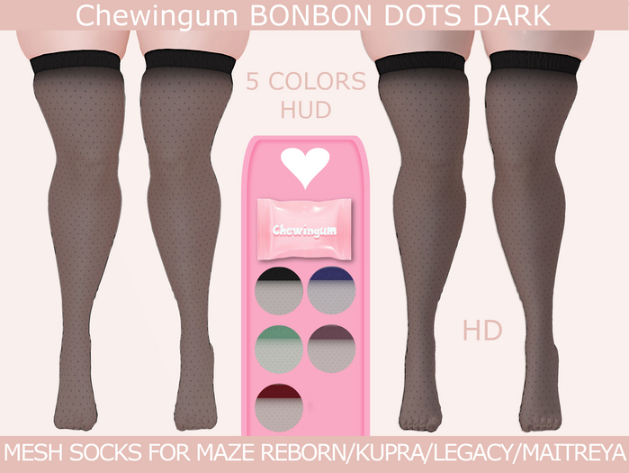 Chewingum BONBON DOTS DARK RB/MT/LG/KP BOX