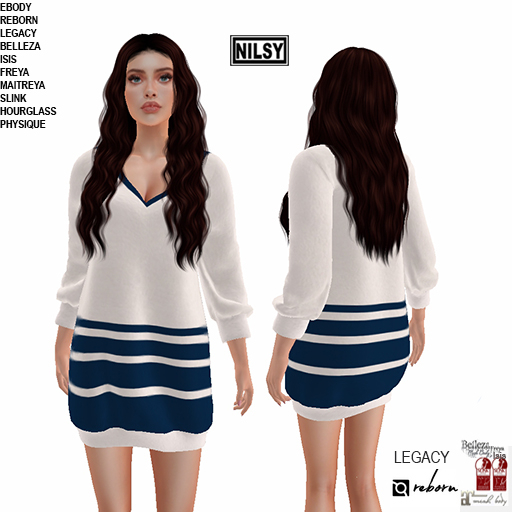 MARINE SWEATER,MESH BODY