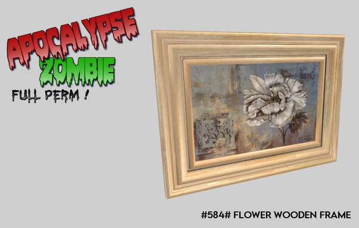#584# Flower Wooden Frame #