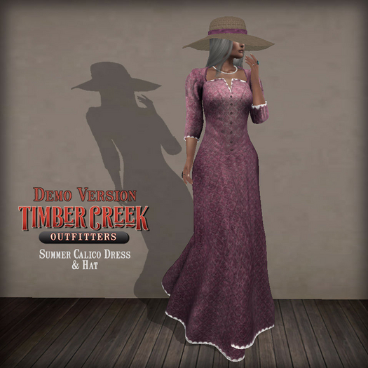 [Timber Creek] Calico Summer Dress & Hat-DEMO