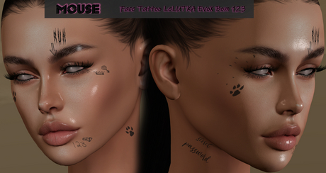 Second Life Marketplace - Mouse Face Tattoo LeLUTKA EvoX Bom 123