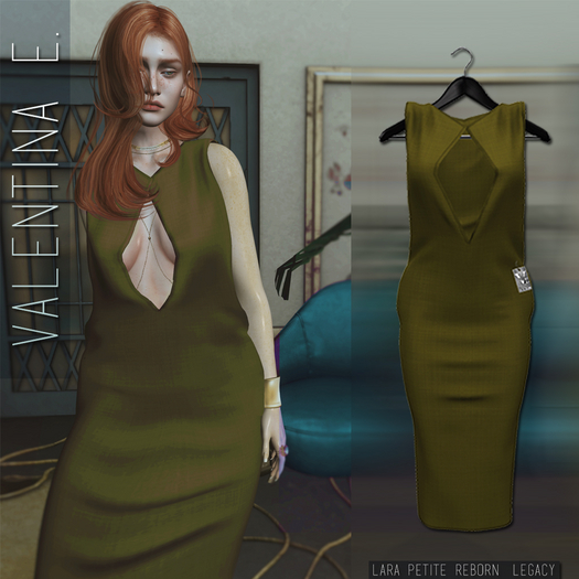 Valentina E. Column Dress Olive