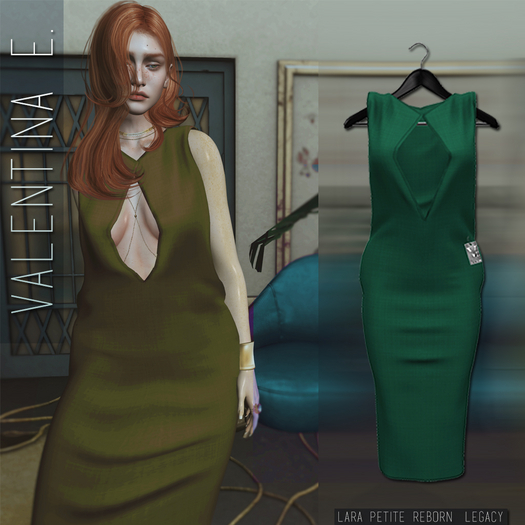 Valentina E. Column Dress Teal
