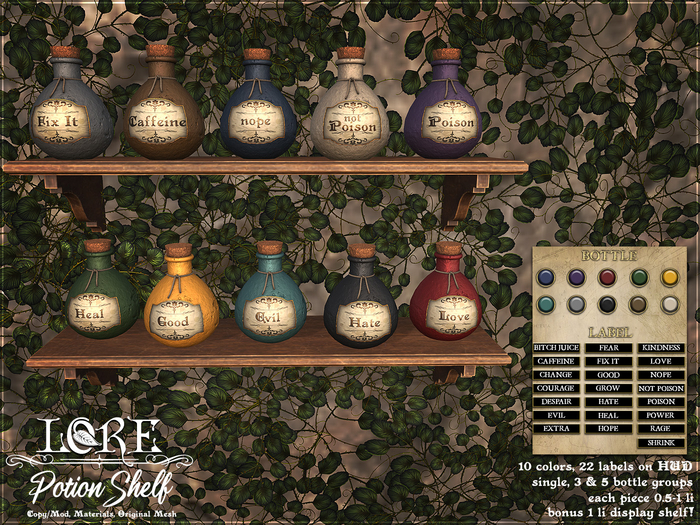 LORE Potion Shelf 