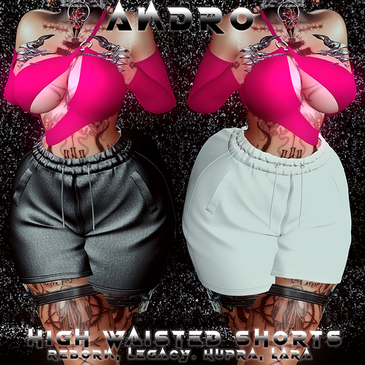 High Waisted Shorts - (White)