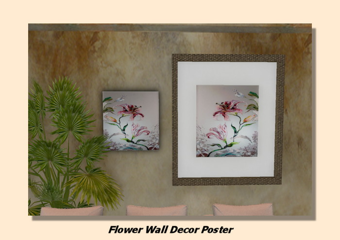 Flower Wall Decor Poster-full perm texture