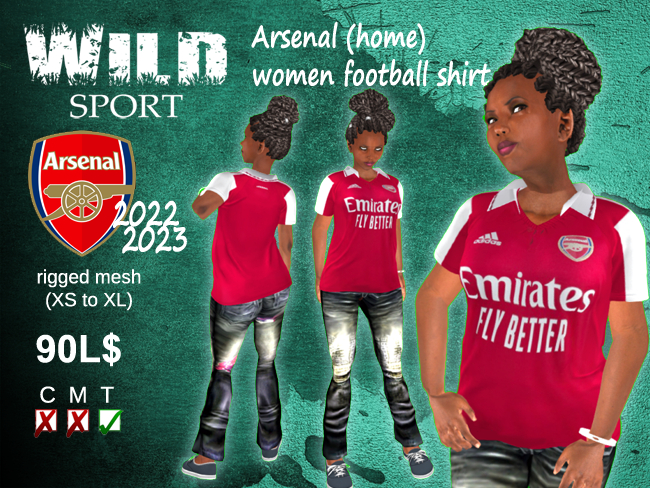 arsenal ladies football shirt