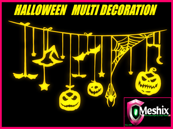 Halloween multi decoration   (3prims/3D mesh design)