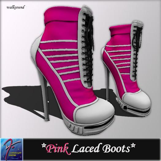 .:*CE*:. Pink Laced Boots