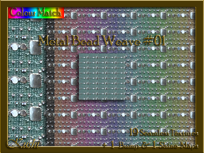 Metal Bead Weave #01 Seamless Texture