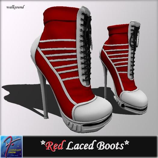 .:*CE*:. Red Laced Boots