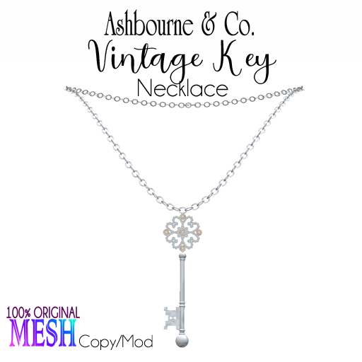 Ashbourne & Co. Vintage Key Necklace