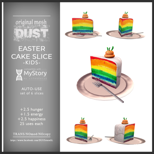 DUST: Easter Cake Slice Kids x5 - MyStory