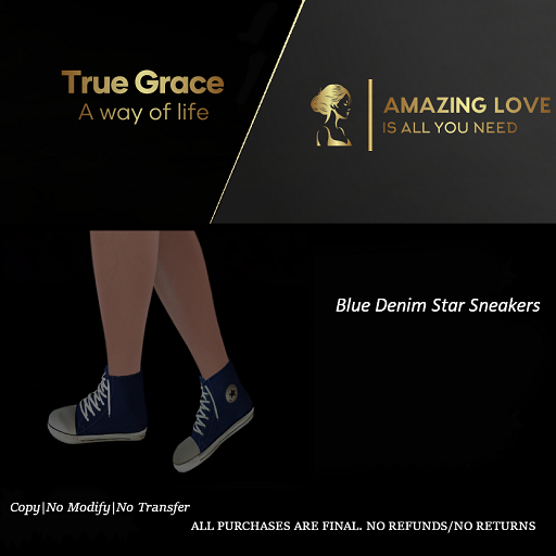 Blue Denim Star Sneakers - Maitreya