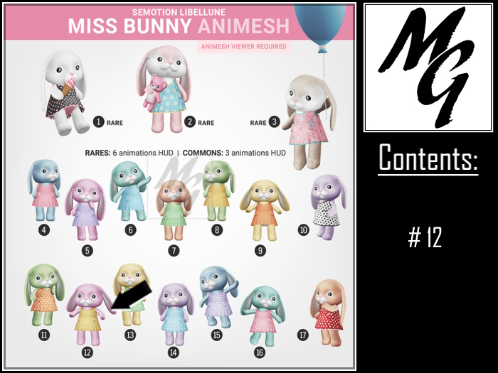 SEmotion Libellune Miss Bunny Animesh #12