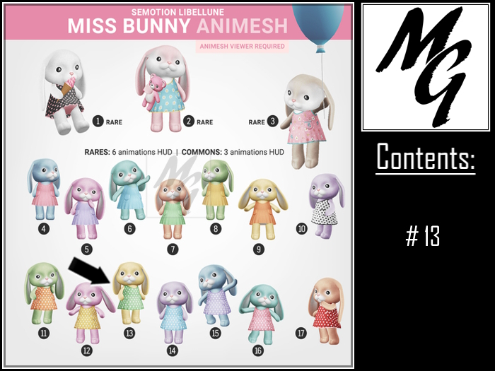 SEmotion Libellune Miss Bunny Animesh #13
