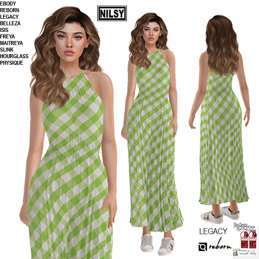 VICHY DRESS,MESH BODY