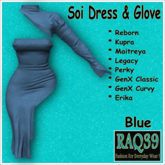 [R39] Soi Dress & Glove-Blue