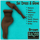 [R39] Soi Dress & Glove-Brown