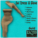 [R39] Soi Dress & Glove-Gold