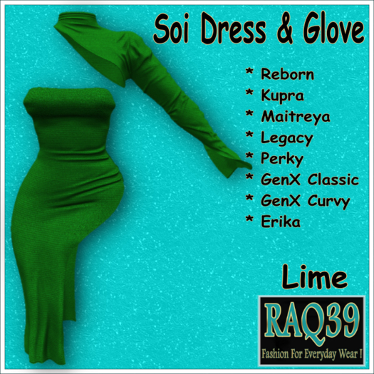 [R39] Soi Dress & Glove-Lime