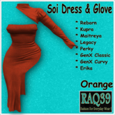 [R39] Soi Dress & Glove-Orange