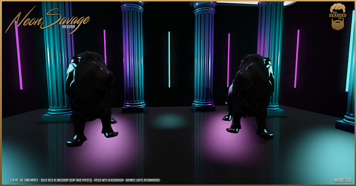 Neon Savage Backdrop - The Bearded Guy