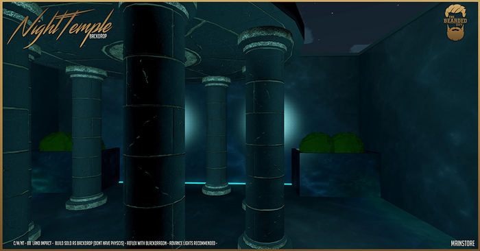 Night Temple Backdrop - The Bearded Guy