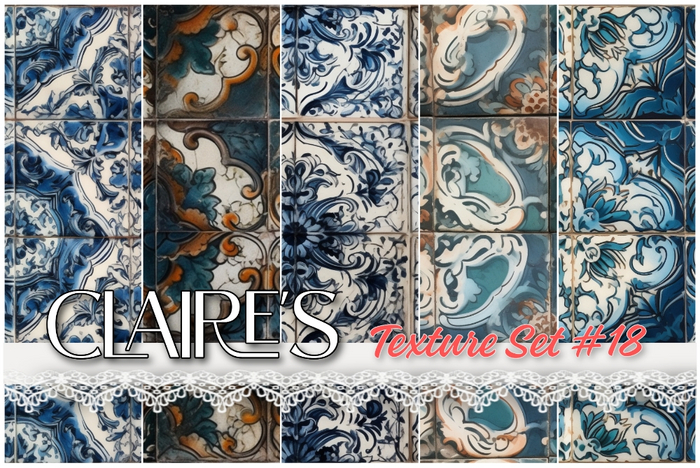 [Claire's] Texture Set #18 - Full Perm - Azulejos Tiles