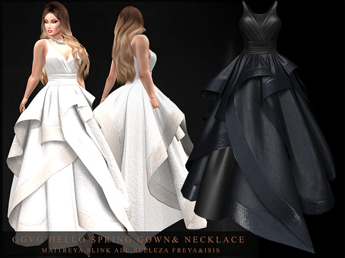 GGVG HELLO SPRING GOWN BLACK
