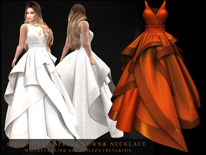 GGVG HELLO SPRING GOWN ORANGE