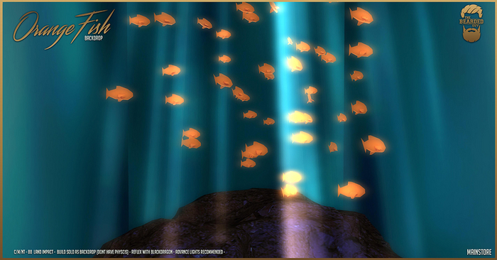 Orange Fish Backdrop - The Bearded Guy