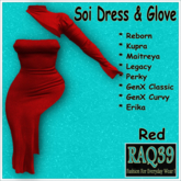 [R39] Soi Dress & Glove-Red