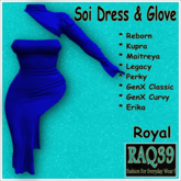 [R39] Soi Dress & Glove-Royal