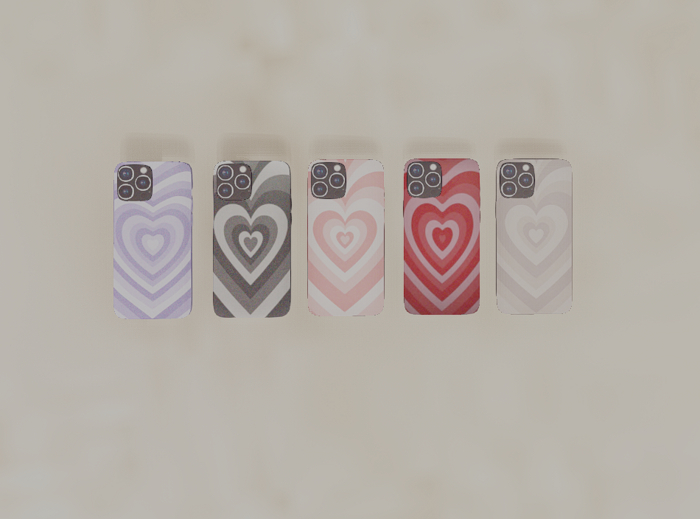IPHONE HEARTS PINK