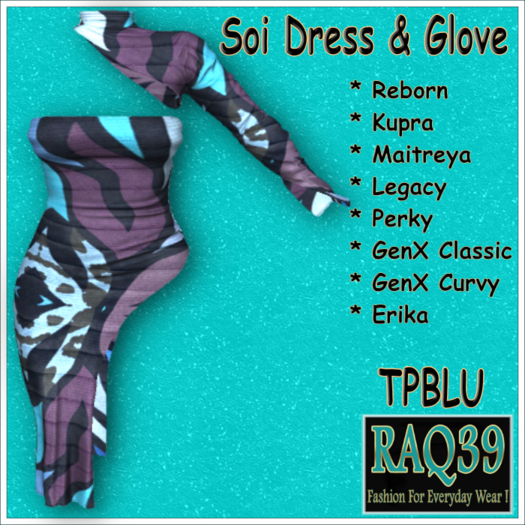 [R39] Soi Dress & Glove-TPBLU