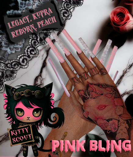 ! KS - Pink Bling Nails (ADD TO UNPACK)