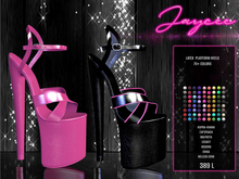 Jaycee Latex Platform Heels, Open Toe,70+ Colors,Luna Chelsea,Latex Platform Heels,Latex Platform Heels,Latex Platform H