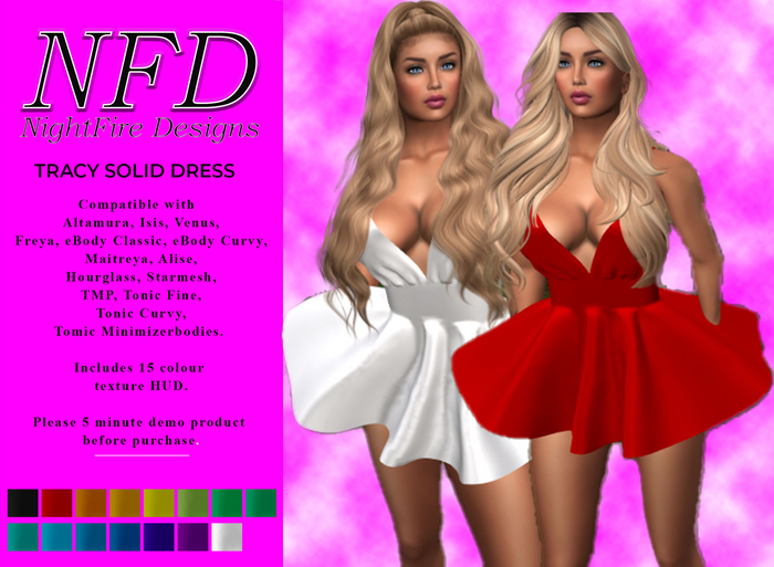 [NFD] Ladies Tracy Solid Dress Demo