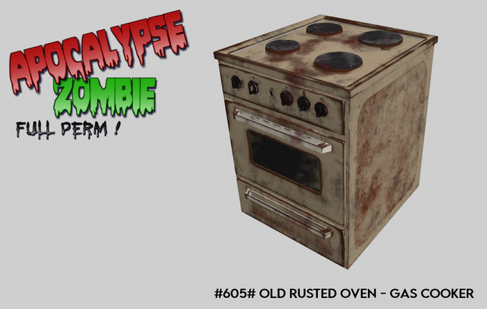 #605# Old Rusted Oven - Gas Cooker #