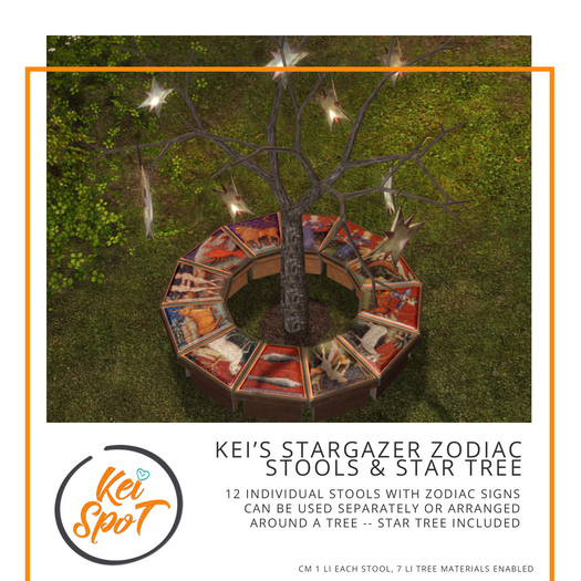 Kei's Stargazer Zodiac Stools and Star Tree