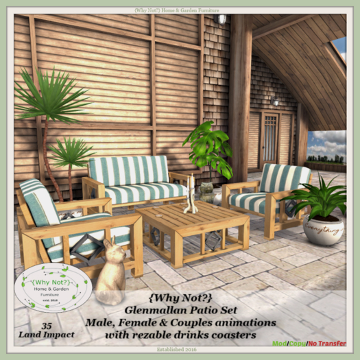{Why Not?} Glenmallan Patio Set-Boxed