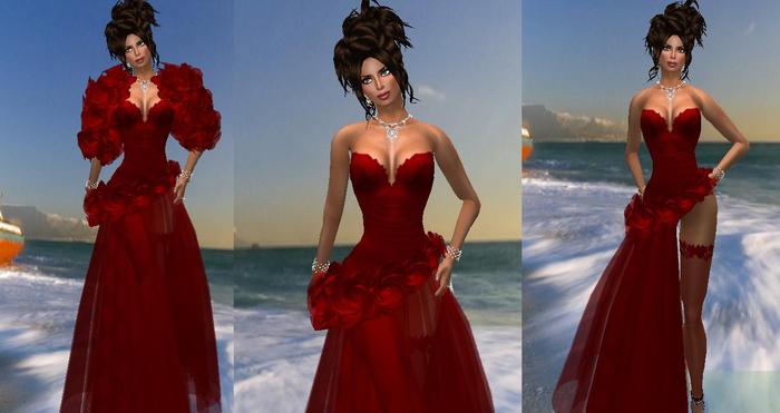KL KARIN EVENING GOWN RED