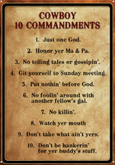 Cowboys-Cowboy Commandments