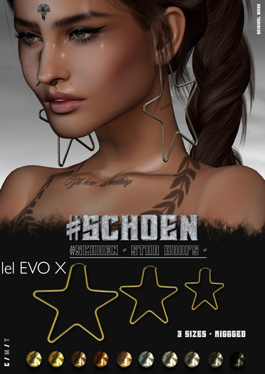 #SCHOEN - Star Hoops -