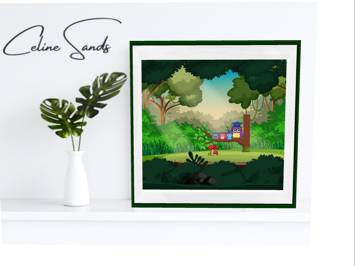 *Celine Sands* Teacher Owl _ Matted Frame